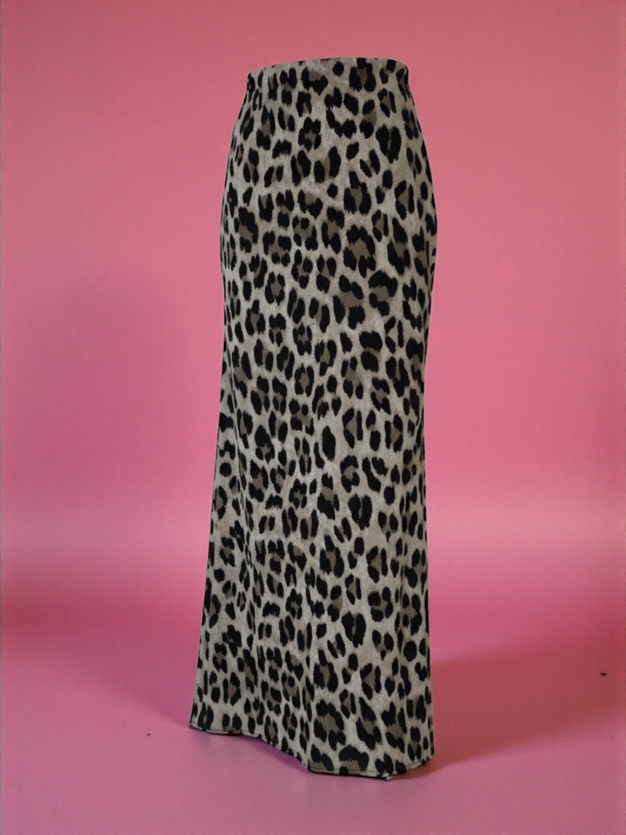 Jupe Droite Léopard